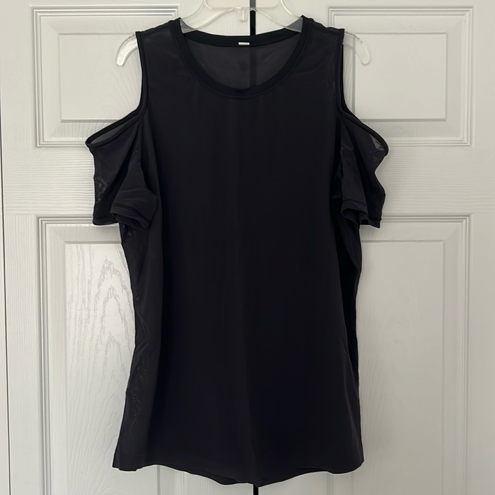 Lululemon open shoulder sheer top